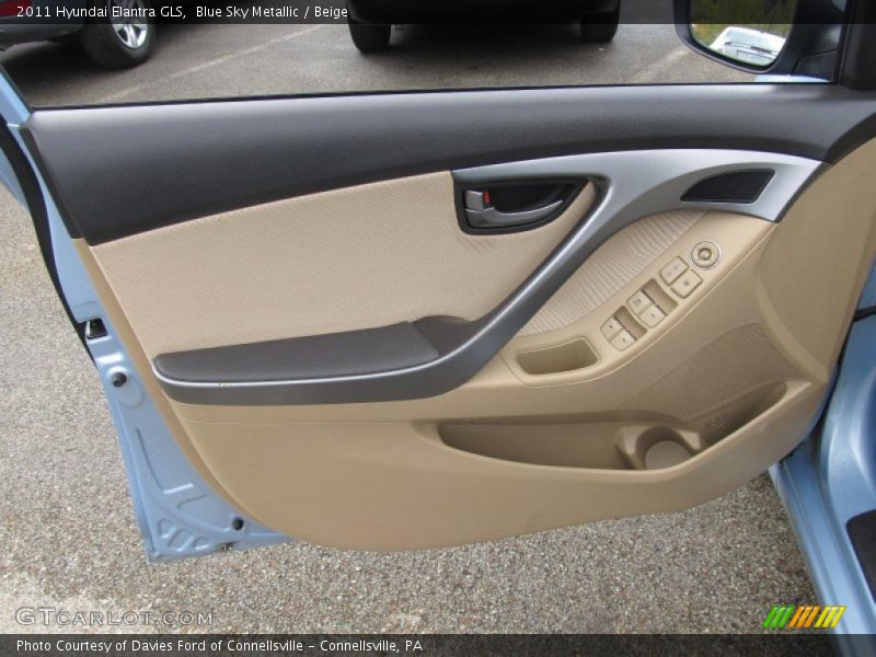 Blue Sky Metallic / Beige 2011 Hyundai Elantra GLS