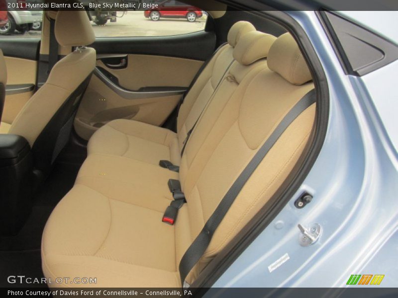 Blue Sky Metallic / Beige 2011 Hyundai Elantra GLS