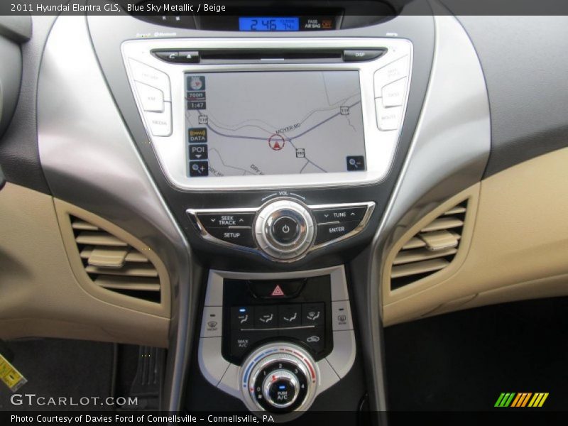 Blue Sky Metallic / Beige 2011 Hyundai Elantra GLS