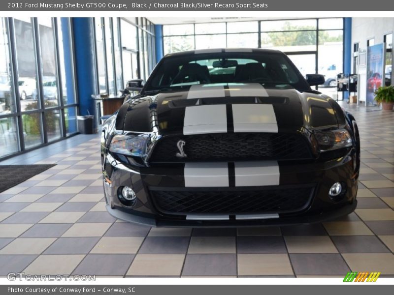 Black / Charcoal Black/Silver Recaro Sport Seats 2012 Ford Mustang Shelby GT500 Coupe