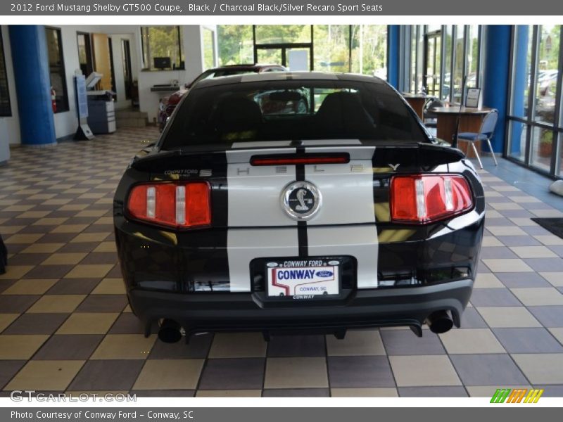 Black / Charcoal Black/Silver Recaro Sport Seats 2012 Ford Mustang Shelby GT500 Coupe