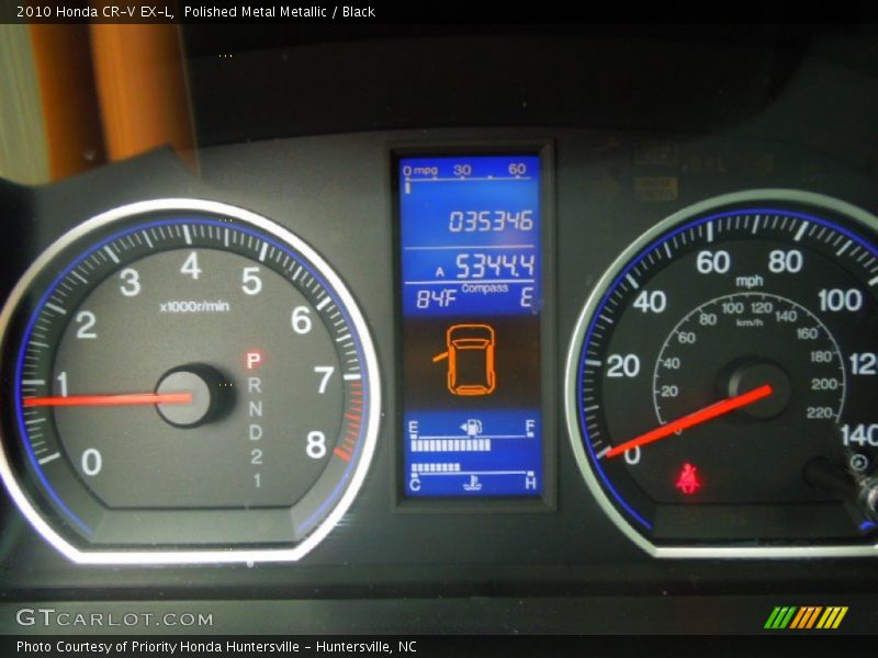 Polished Metal Metallic / Black 2010 Honda CR-V EX-L