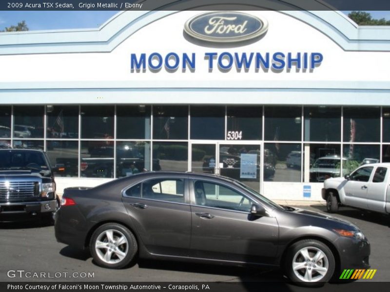 Grigio Metallic / Ebony 2009 Acura TSX Sedan