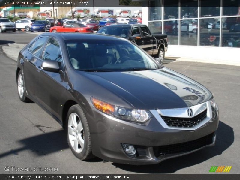 Grigio Metallic / Ebony 2009 Acura TSX Sedan