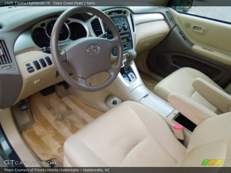 Oasis Green Pearl / Ivory 2005 Toyota Highlander I4