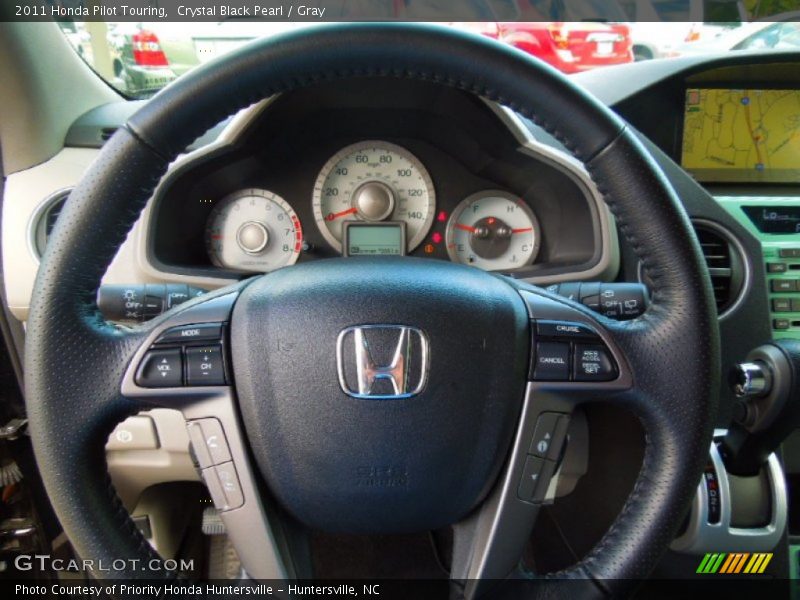 Crystal Black Pearl / Gray 2011 Honda Pilot Touring