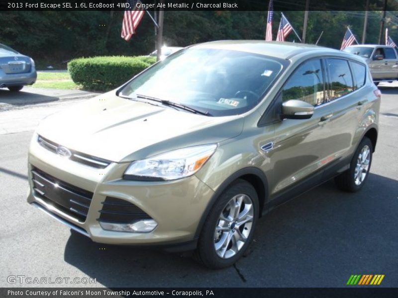 Ginger Ale Metallic / Charcoal Black 2013 Ford Escape SEL 1.6L EcoBoost 4WD