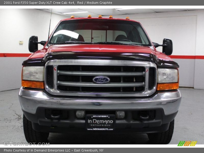 Red / Medium Graphite 2001 Ford F350 Super Duty XLT Crew Cab 4x4