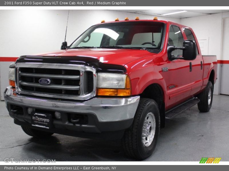 Red / Medium Graphite 2001 Ford F350 Super Duty XLT Crew Cab 4x4