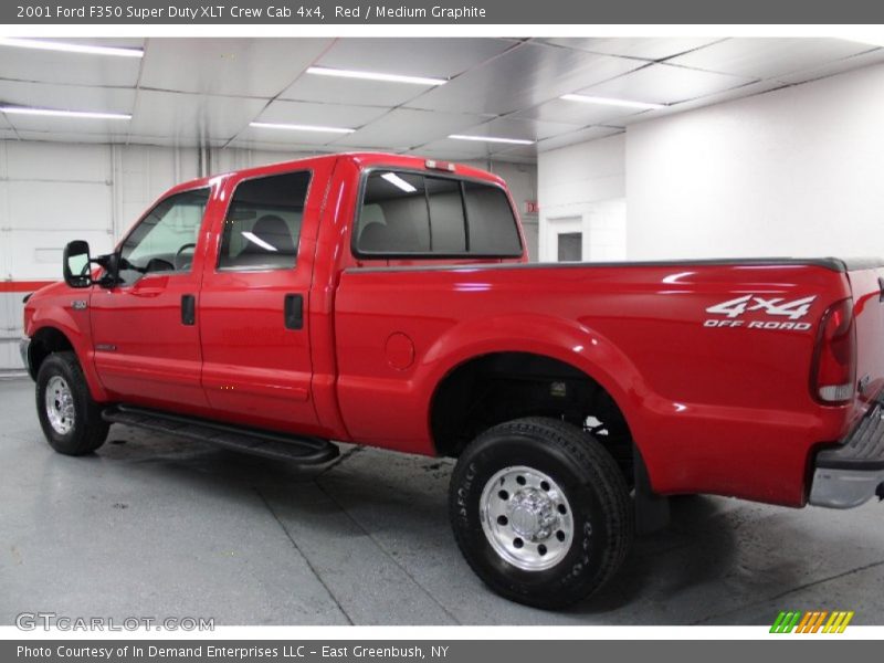 Red / Medium Graphite 2001 Ford F350 Super Duty XLT Crew Cab 4x4
