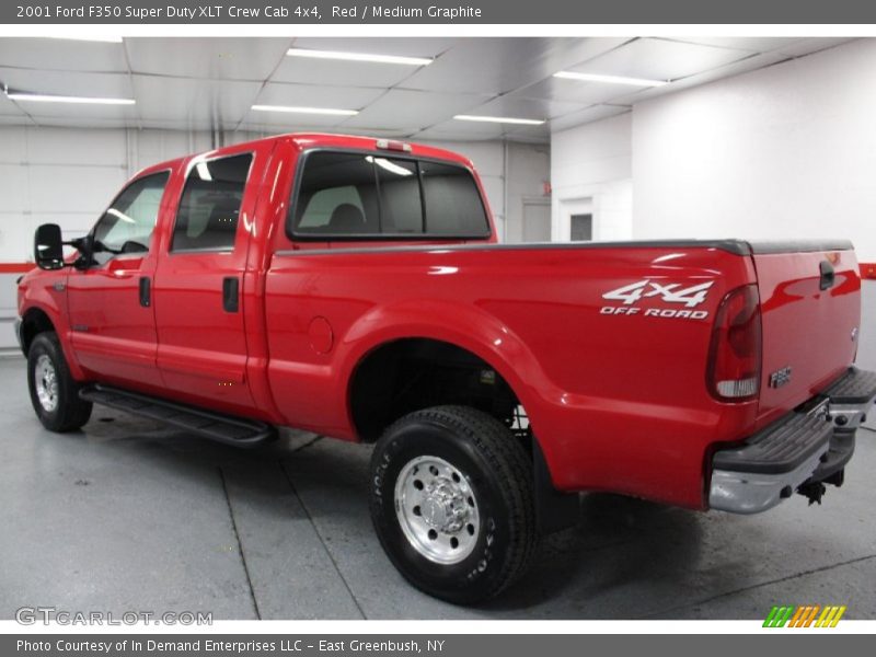 Red / Medium Graphite 2001 Ford F350 Super Duty XLT Crew Cab 4x4