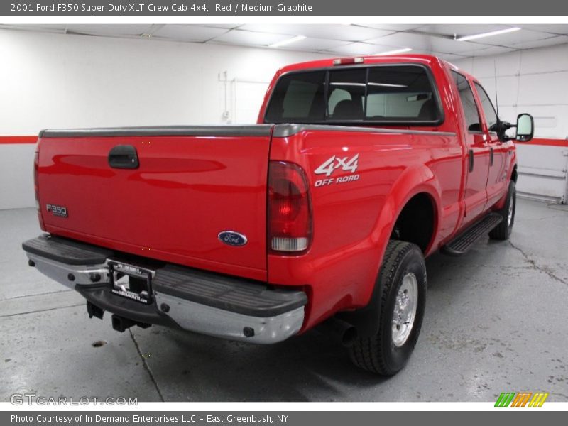 Red / Medium Graphite 2001 Ford F350 Super Duty XLT Crew Cab 4x4