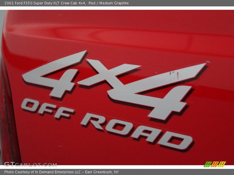Red / Medium Graphite 2001 Ford F350 Super Duty XLT Crew Cab 4x4