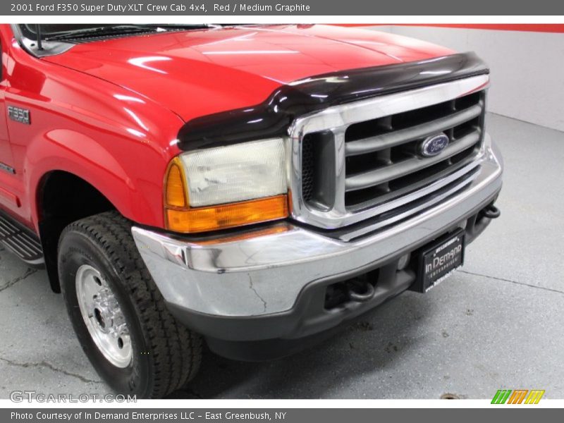 Red / Medium Graphite 2001 Ford F350 Super Duty XLT Crew Cab 4x4