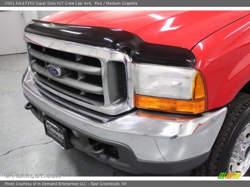 Red / Medium Graphite 2001 Ford F350 Super Duty XLT Crew Cab 4x4