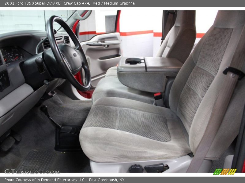 Red / Medium Graphite 2001 Ford F350 Super Duty XLT Crew Cab 4x4