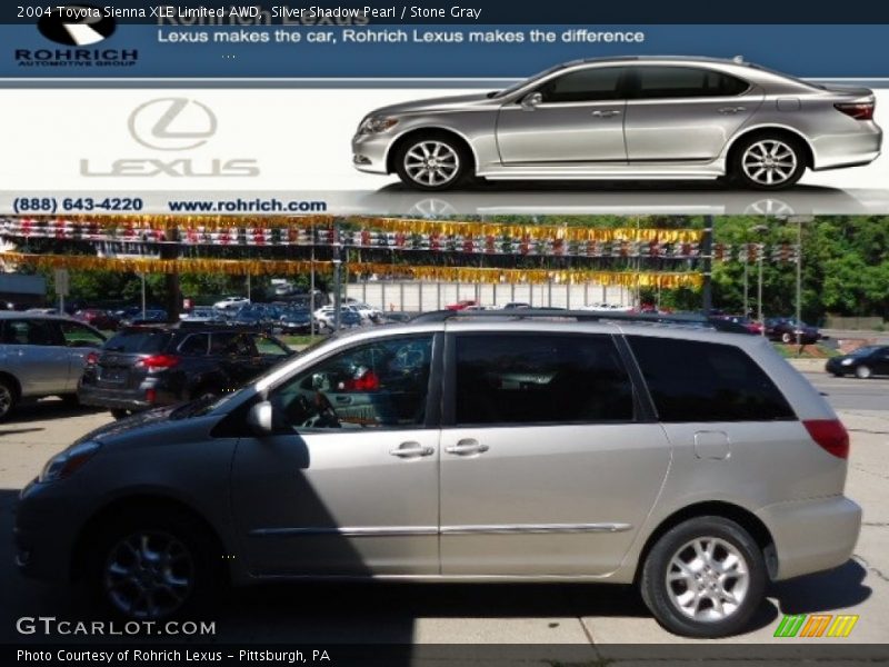 Silver Shadow Pearl / Stone Gray 2004 Toyota Sienna XLE Limited AWD