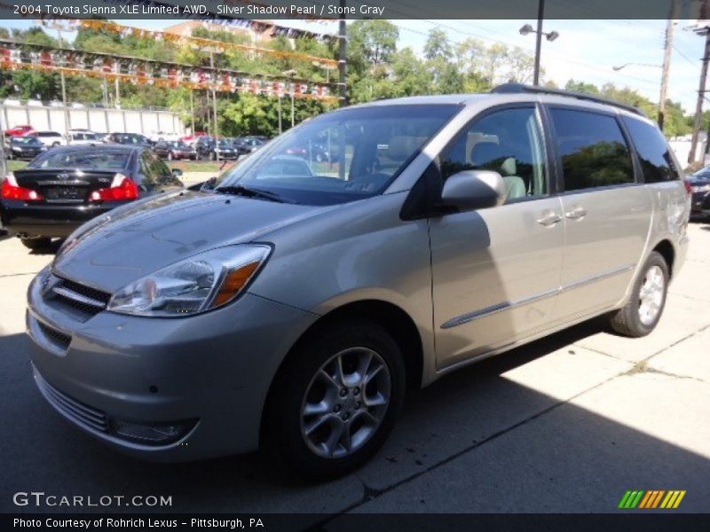 Silver Shadow Pearl / Stone Gray 2004 Toyota Sienna XLE Limited AWD
