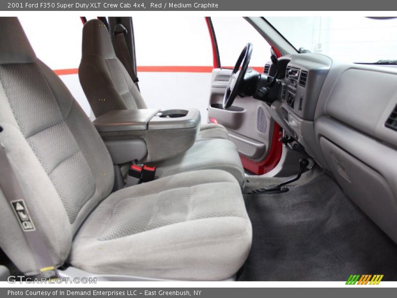 Red / Medium Graphite 2001 Ford F350 Super Duty XLT Crew Cab 4x4