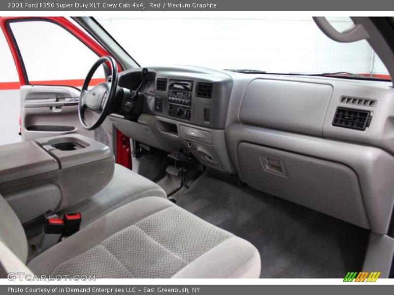 Red / Medium Graphite 2001 Ford F350 Super Duty XLT Crew Cab 4x4