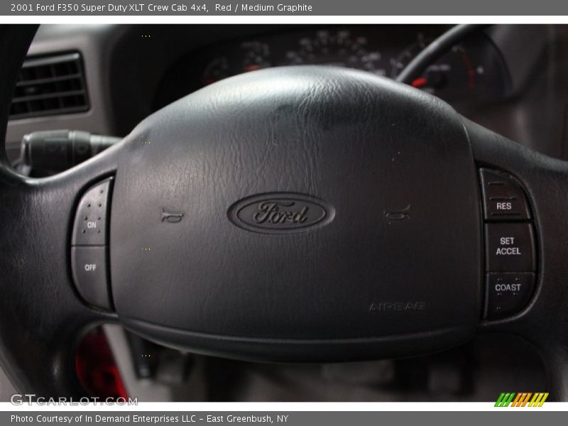 Red / Medium Graphite 2001 Ford F350 Super Duty XLT Crew Cab 4x4