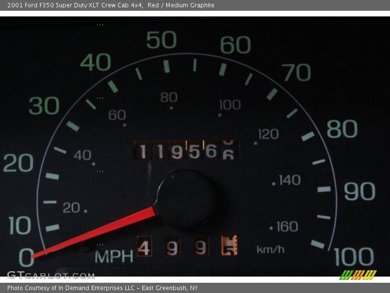 Red / Medium Graphite 2001 Ford F350 Super Duty XLT Crew Cab 4x4