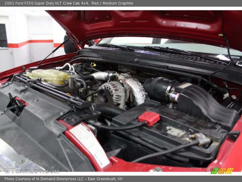 Red / Medium Graphite 2001 Ford F350 Super Duty XLT Crew Cab 4x4