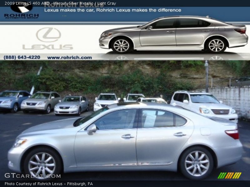 Mercury Silver Metallic / Light Gray 2009 Lexus LS 460 AWD