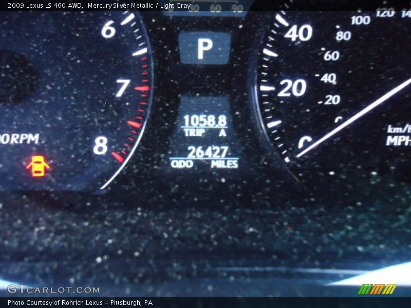 Mercury Silver Metallic / Light Gray 2009 Lexus LS 460 AWD