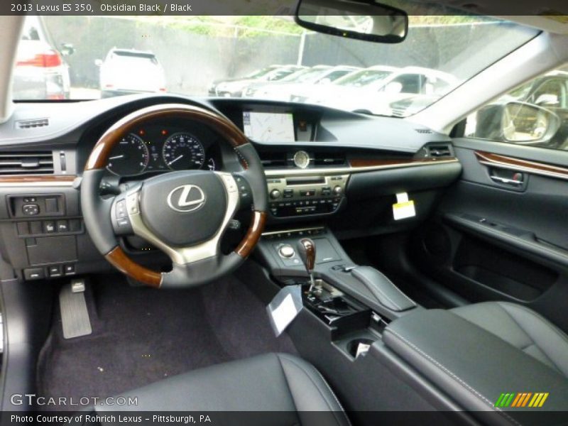 Obsidian Black / Black 2013 Lexus ES 350