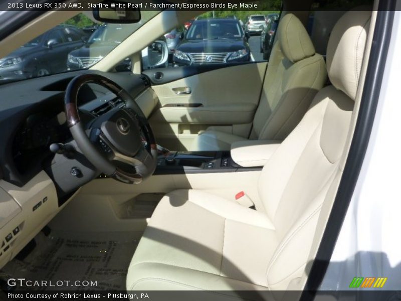 Starfire White Pearl / Parchment/Espresso Birds Eye Maple 2013 Lexus RX 350 AWD