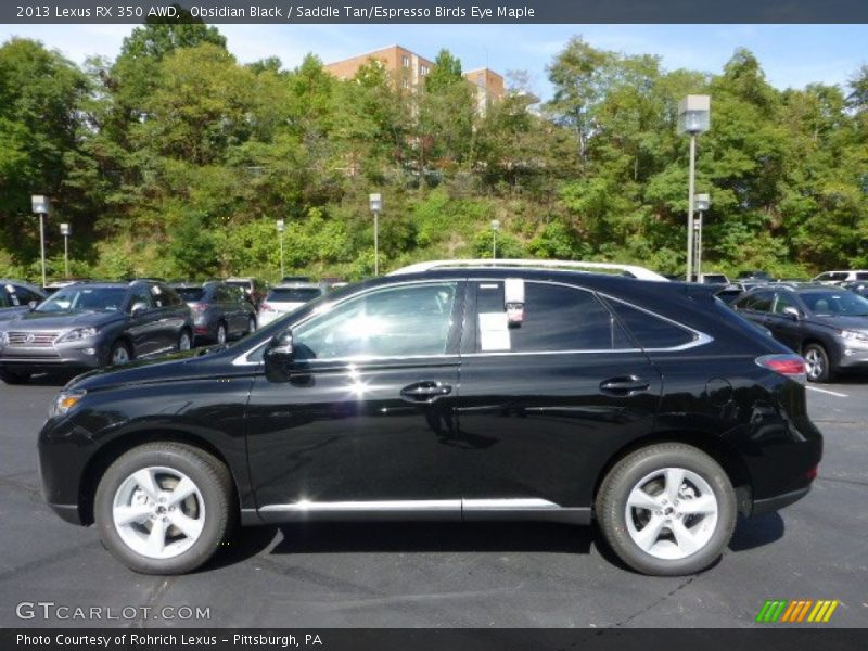 Obsidian Black / Saddle Tan/Espresso Birds Eye Maple 2013 Lexus RX 350 AWD