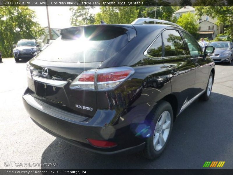 Obsidian Black / Saddle Tan/Espresso Birds Eye Maple 2013 Lexus RX 350 AWD