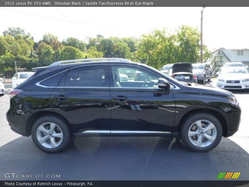 Obsidian Black / Saddle Tan/Espresso Birds Eye Maple 2013 Lexus RX 350 AWD