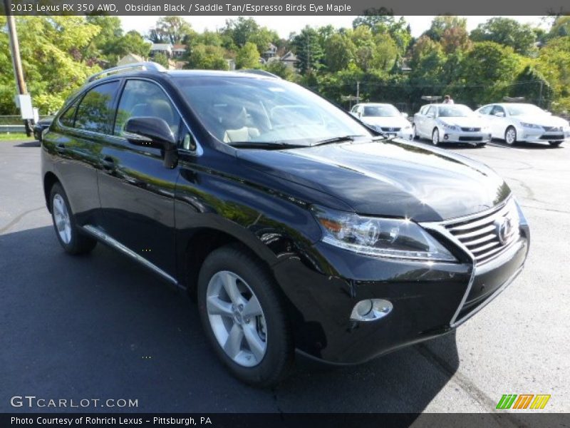 Obsidian Black / Saddle Tan/Espresso Birds Eye Maple 2013 Lexus RX 350 AWD