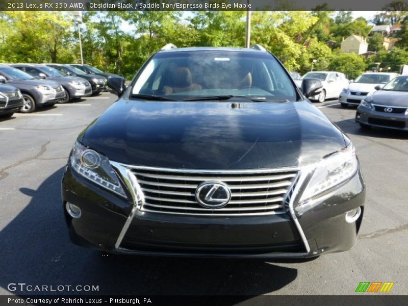 Obsidian Black / Saddle Tan/Espresso Birds Eye Maple 2013 Lexus RX 350 AWD