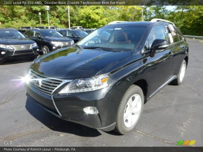Obsidian Black / Saddle Tan/Espresso Birds Eye Maple 2013 Lexus RX 350 AWD
