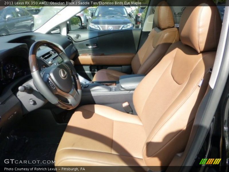 Obsidian Black / Saddle Tan/Espresso Birds Eye Maple 2013 Lexus RX 350 AWD