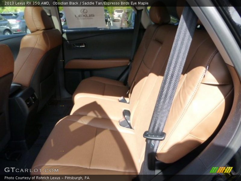 Obsidian Black / Saddle Tan/Espresso Birds Eye Maple 2013 Lexus RX 350 AWD