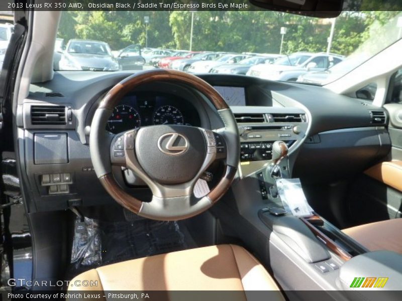 Obsidian Black / Saddle Tan/Espresso Birds Eye Maple 2013 Lexus RX 350 AWD