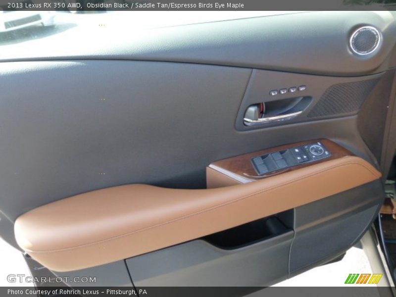 Obsidian Black / Saddle Tan/Espresso Birds Eye Maple 2013 Lexus RX 350 AWD