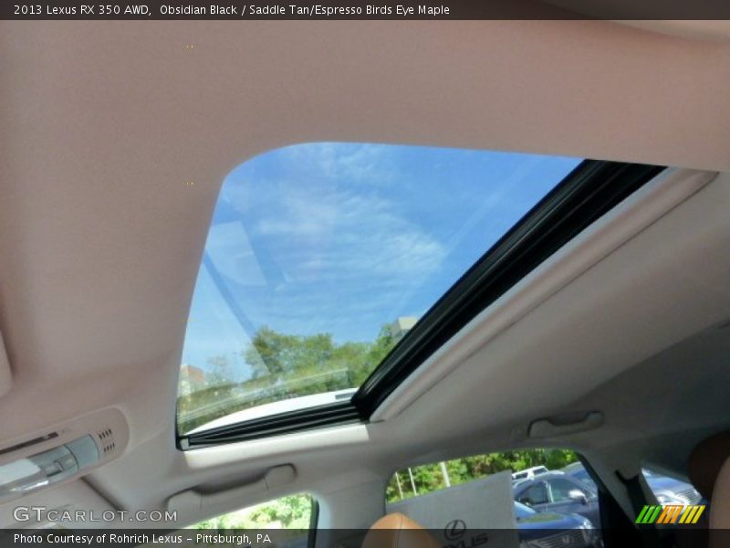Obsidian Black / Saddle Tan/Espresso Birds Eye Maple 2013 Lexus RX 350 AWD