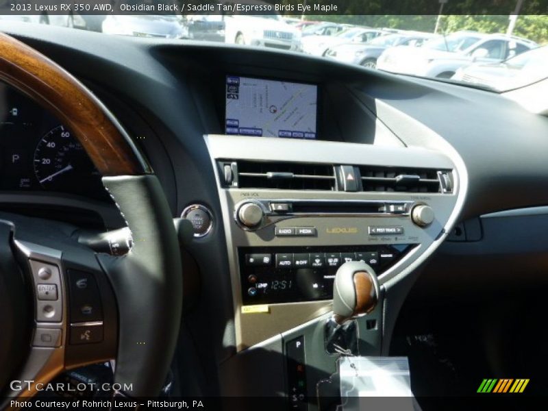 Obsidian Black / Saddle Tan/Espresso Birds Eye Maple 2013 Lexus RX 350 AWD