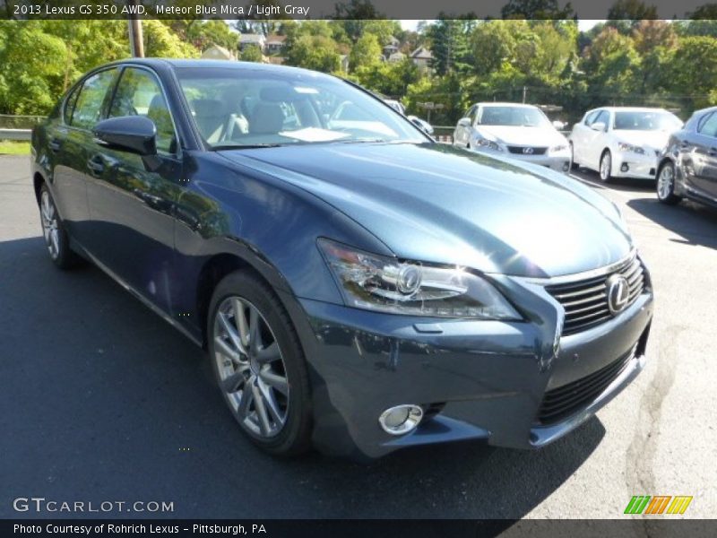 Meteor Blue Mica / Light Gray 2013 Lexus GS 350 AWD