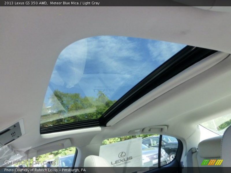 Meteor Blue Mica / Light Gray 2013 Lexus GS 350 AWD