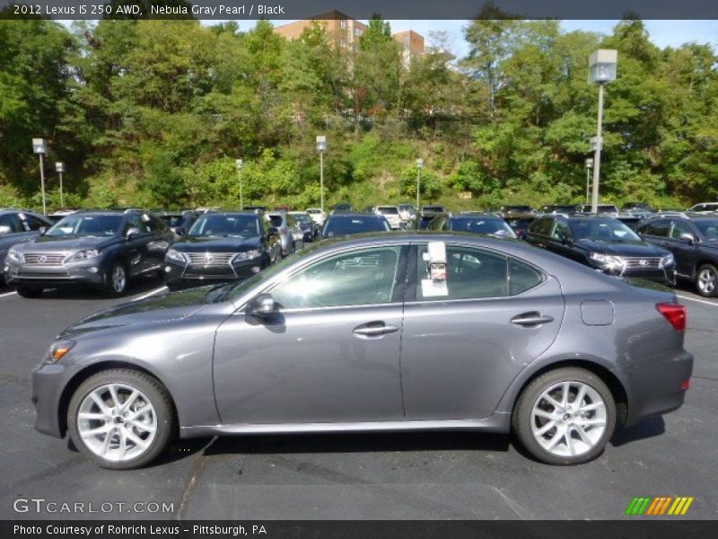 Nebula Gray Pearl / Black 2012 Lexus IS 250 AWD