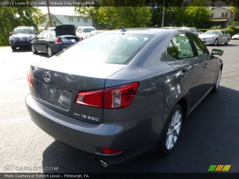 Nebula Gray Pearl / Black 2012 Lexus IS 250 AWD