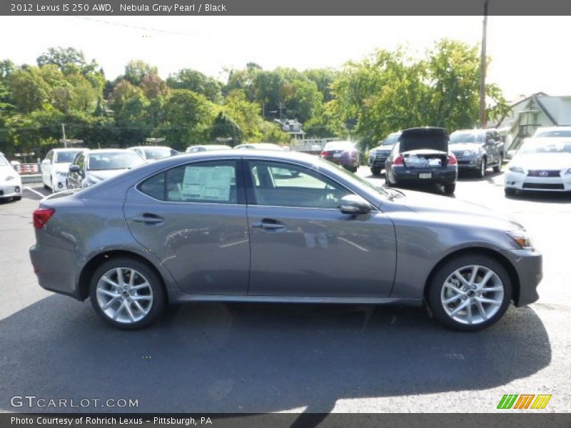 Nebula Gray Pearl / Black 2012 Lexus IS 250 AWD