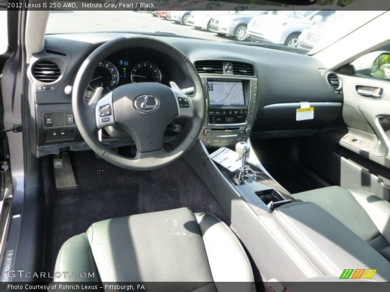 Nebula Gray Pearl / Black 2012 Lexus IS 250 AWD