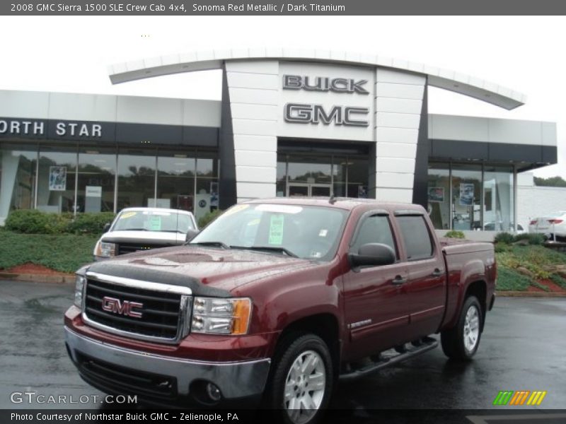 Sonoma Red Metallic / Dark Titanium 2008 GMC Sierra 1500 SLE Crew Cab 4x4